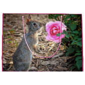 Sac de cadeau de lapin de roseraie (Dos)