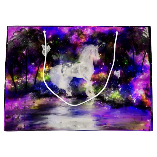 Sac de cadeau de licorne (Devant)