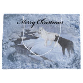 Sac de cadeau de loups - grand, brillant (Devant)