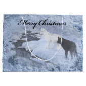 Sac de cadeau de loups - grand, brillant (Dos)