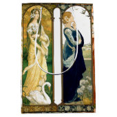 Sac de cadeau de Madame Bird Swan Peacock Floral (Devant)