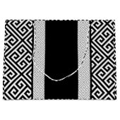 Sac de cadeau de mariage noir et blanc (Devant)