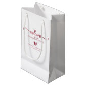 Sac de cadeau de mariage petit cœur mignon (Devant Angle)