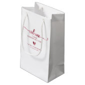 Sac de cadeau de mariage petit cœur mignon (Dos Angle)