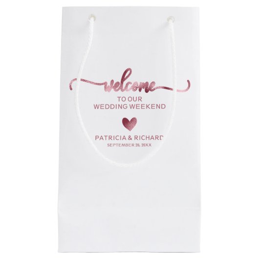 Sac de cadeau de mariage petit cœur mignon (Devant)