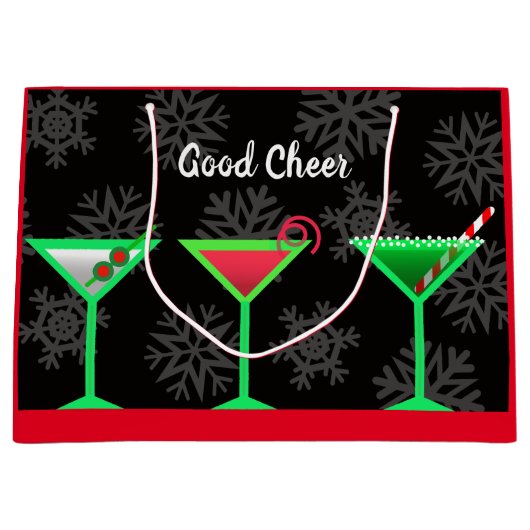 Sac de cadeau de martini de vacances (Devant)