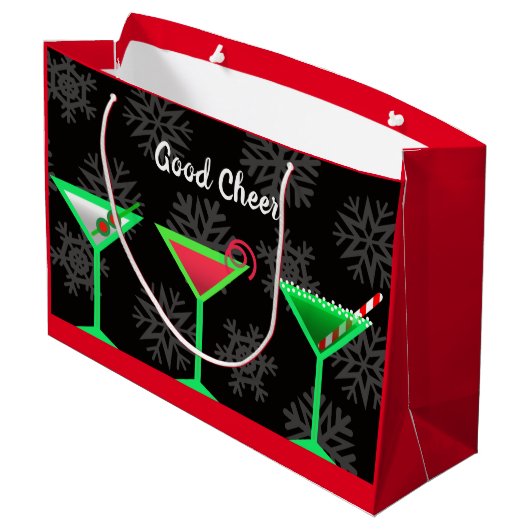 Sac de cadeau de martini de vacances (Dos Angle)