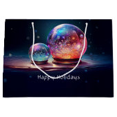 Sac de cadeau de Noël Crystal Snowballs (Devant)