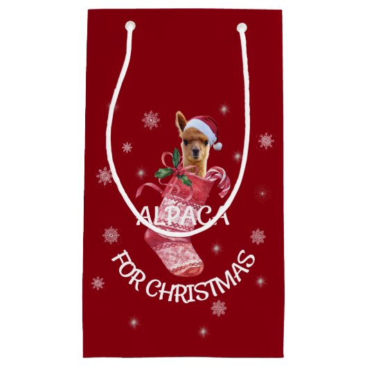 Sac de cadeau de Noël d'alpaga (Devant)