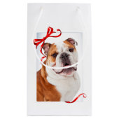 Sac de cadeau de Noël de bouledogue (Dos)