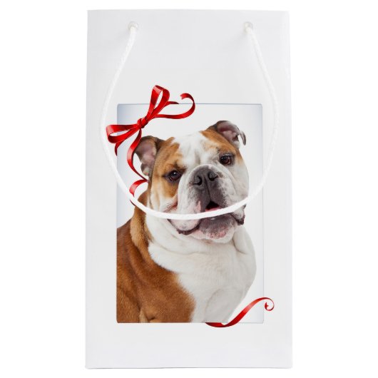 Sac de cadeau de Noël de bouledogue (Dos)