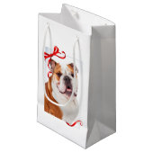 Sac de cadeau de Noël de bouledogue (Devant Angle)