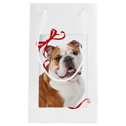 Sac de cadeau de Noël de bouledogue (Devant)