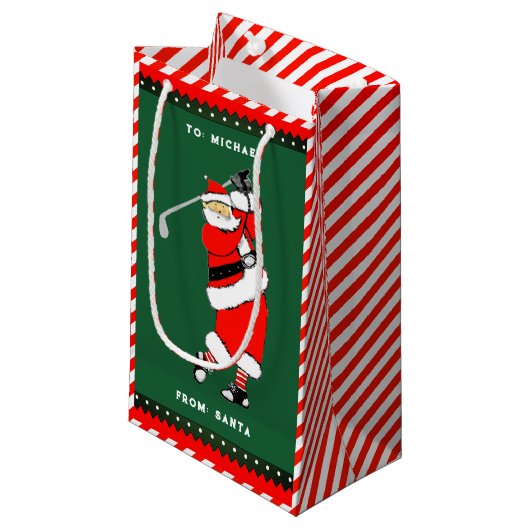 Sac de cadeau de Noël de golf créatif petit (Devant Angle)