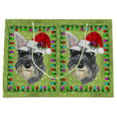 Sac de cadeau de Noël grand -- Schnauzer (Devant)