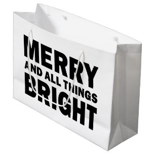 Sac de cadeau de Noël   Joyeux et tout ce qui bril