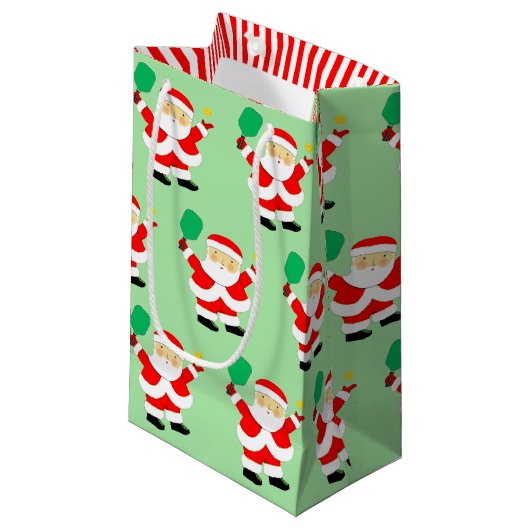 Sac de cadeau de Noël petit Pickleball (Devant Angle)