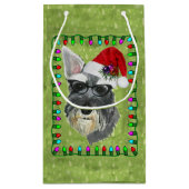 Sac de cadeau de Noël petit -- Schnauzer (Dos)