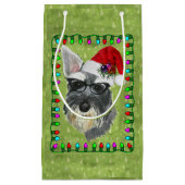 Sac de cadeau de Noël petit -- Schnauzer (Devant)