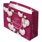Sac de cadeau de parties scintillantes blanches de (Dos Angle)