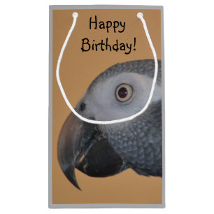 Sac de cadeau de perroquet de joyeux anniversaire