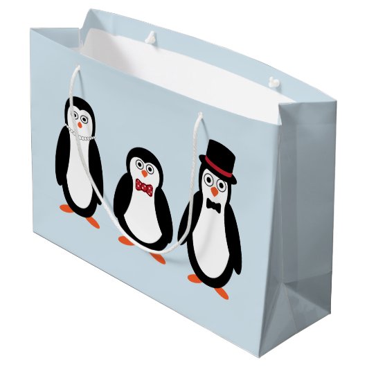 Sac de cadeau de pingouin (Dos Angle)