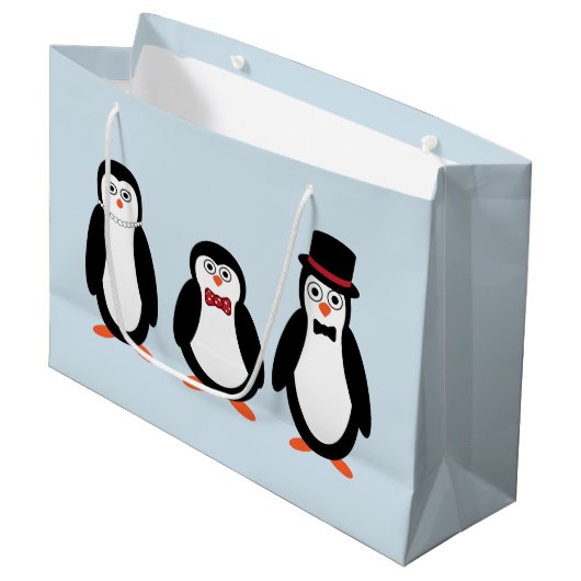 Sac de cadeau de pingouin (Devant Angle)