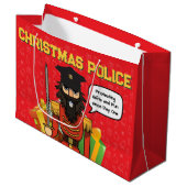 Sac de cadeau de police de Noël – Création de vaca (Devant Angle)