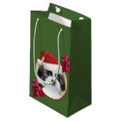 Sac de cadeau de Shih Tzu de Noël (Devant Angle)