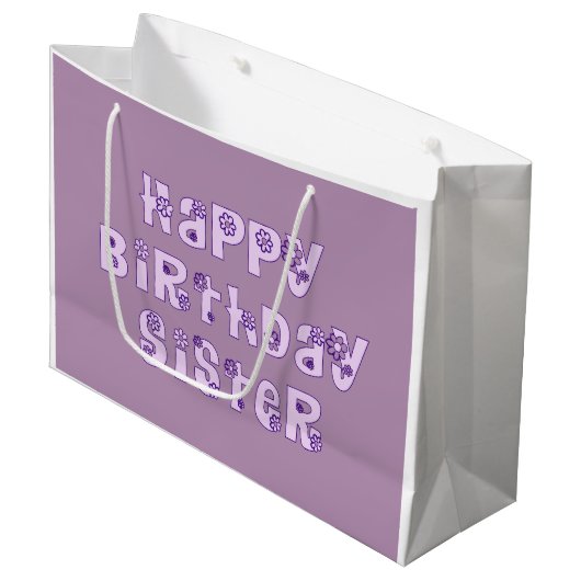 Sac de cadeau de soeur de joyeux anniversaire (Devant Angle)