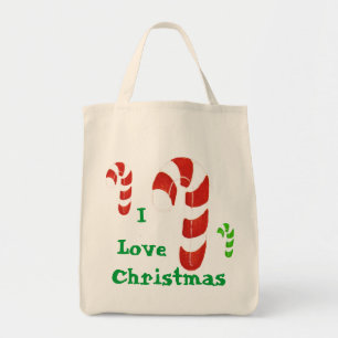 Sac de cadeau de sucre de canne de Joyeux Noël