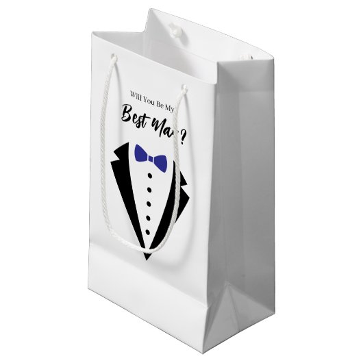 Sac de cadeau de témoin de mariage (Devant Angle)