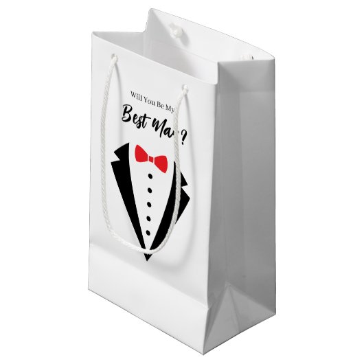 Sac de cadeau de témoin de mariage (Devant Angle)