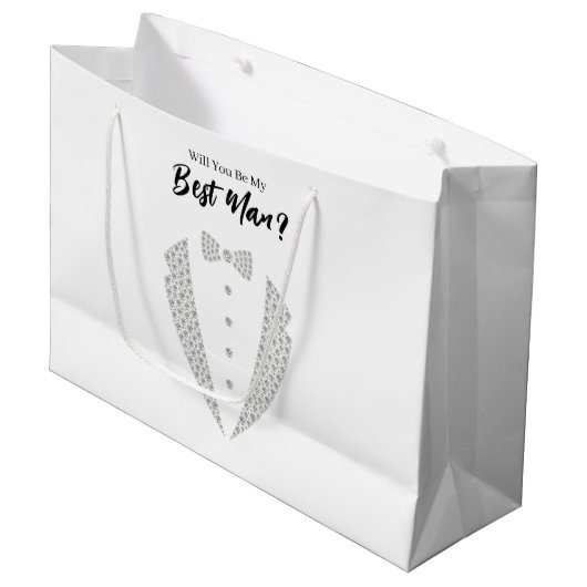 Sac de cadeau de témoin de mariage (Devant Angle)