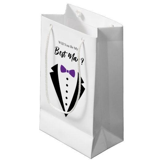 Sac de cadeau de témoin de mariage (Devant Angle)