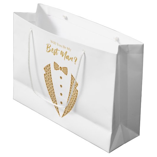 Sac de cadeau de témoin de mariage (Devant Angle)
