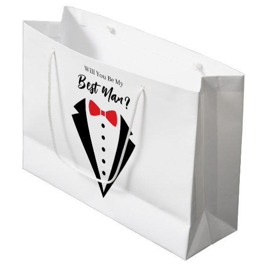 Sac de cadeau de témoin de mariage (Devant Angle)