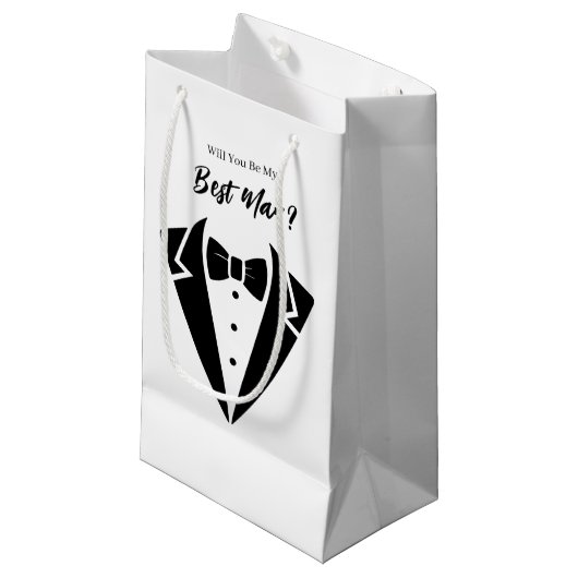Sac de cadeau de témoin de mariage (Devant Angle)