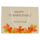 Sac de cadeau de thanksgiving de chatons grand (Dos)