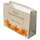 Sac de cadeau de thanksgiving de chatons grand (Dos Angle)