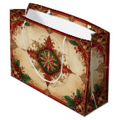 Sac de cadeau de vacances décoratif rouge (Dos Angle)
