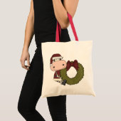 Sac de cadeau de vache à guirlande de Noël (Devant (produit))
