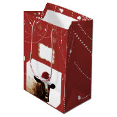 Sac de cadeau de vache à Noël (Devant Angle)