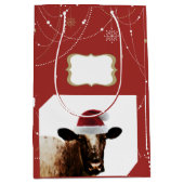 Sac de cadeau de vache à Noël (Devant)