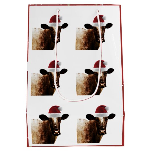Sac de cadeau de vache à Noël (Dos)