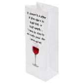 Sac de cadeau de vin avec l'énonciation drôle (Dos Angle)