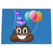 Sac de cadeau d'Emoji d'anniversaire de Pooper de (Devant)