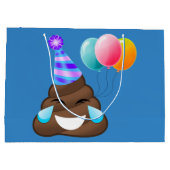Sac de cadeau d'Emoji d'anniversaire de Pooper de (Dos)