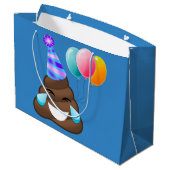 Sac de cadeau d'Emoji d'anniversaire de Pooper de (Dos Angle)
