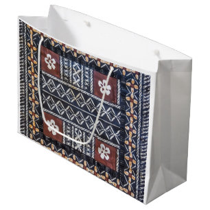 Sac de cadeau d'impression de tissu de Tapa des